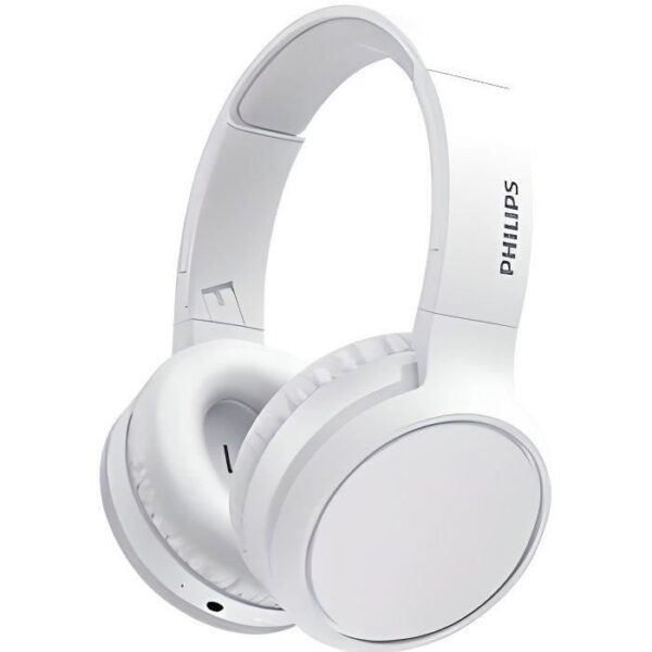 Buy with crypto PHILIPS TAH5205WT / 00 - Wireless headphones - 40mm speakers - Bluetooth - Compact folding - 29h autonomy - White-1