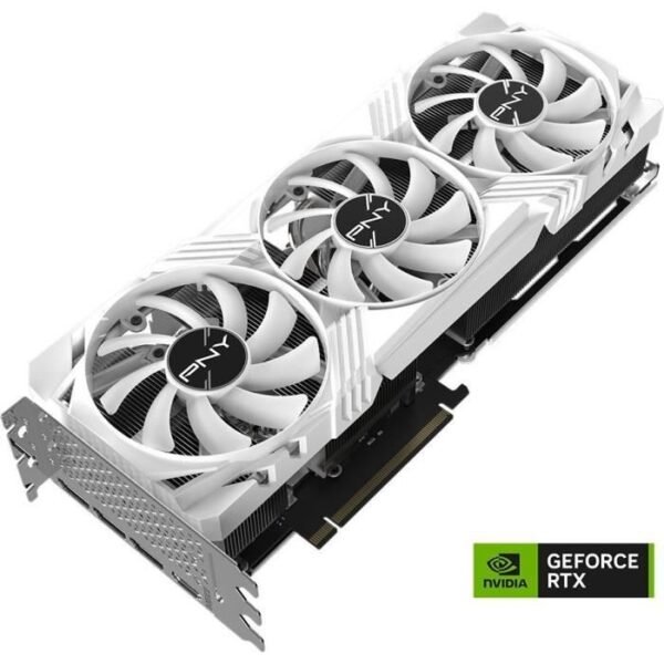 Buy with crypto PNY - Graphics card - GeForce RTX  - 4070 TI 12GB Verto Triple Fan - White Edition-3