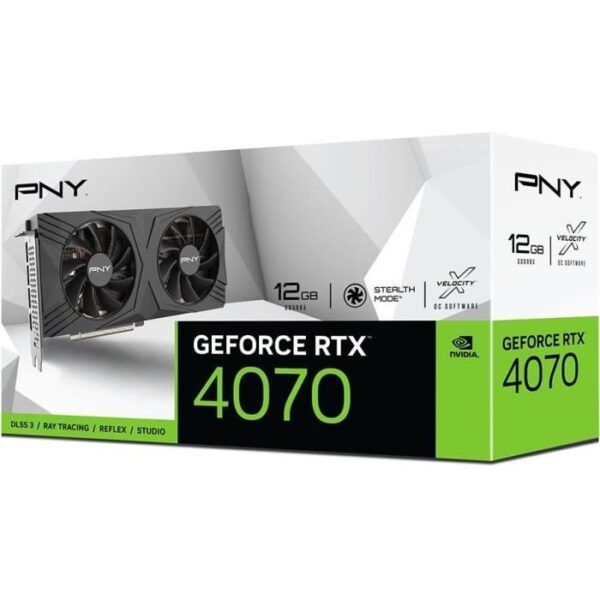 Buy with crypto PNY - Graphics card - GeForce RTX  4070 Verto - 12g - Dual Fan Dlss 3-1