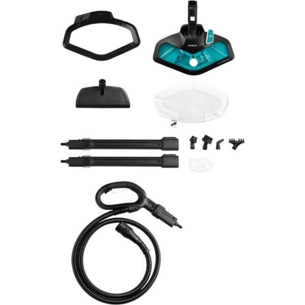 Buy with crypto POLTI Vaporetto Smart 100 T - Steam cleaner - Unlimited autonomy - 4 bar - 110g/min - 1500W - 9 Accessories - Turquoise-2