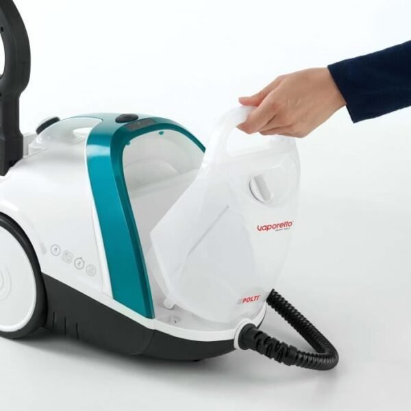 Buy with crypto POLTI Vaporetto Smart 100 T - Steam cleaner - Unlimited autonomy - 4 bar - 110g/min - 1500W - 9 Accessories - Turquoise-4