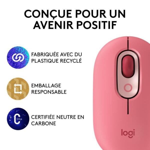 Buy with crypto Logitech POP Mouse Wireless Mouse with Customizable Emojis