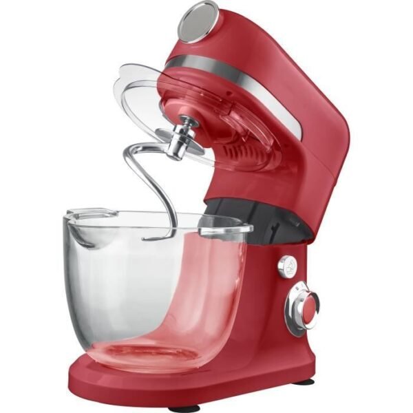 Buy with crypto Multifunction Purelect SM31 Multifunction Pastry Robot - Red - 1300 W - Bol 5 L - Variable speed - Non -slip feet-3