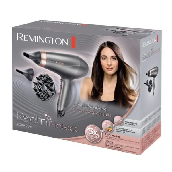 Buy with crypto REMINGTON AC8820 Keratin Protect Hair dryer 2200W - 2 concentrators + 1 diffuser - Gray-5