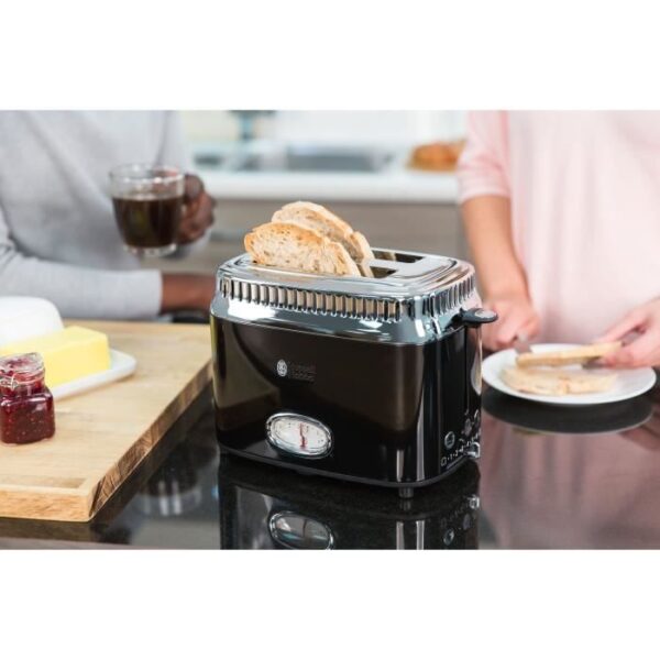 Buy with crypto RUSSELL HOBBS 21681-56 - Retro Toaster - 2 Slots - 1300 W - Black-5