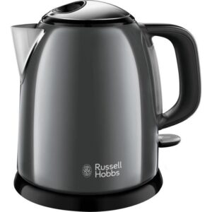 Buy with crypto Russell Hobbs 24993-70 Compact kettle Colors Plus Capacity 1 L Removable Washable Anti-Large Filter-Gray-1