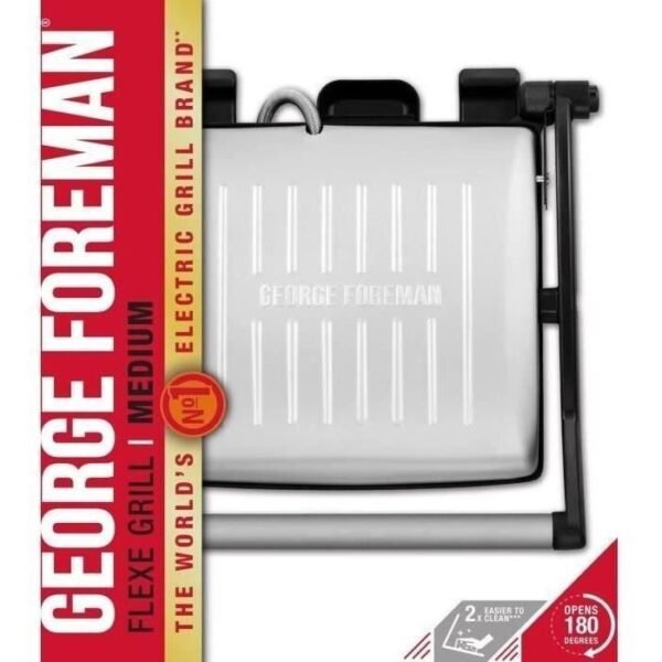 Buy with crypto Flexe Grill 180 ° George Foreman 26250-56 - 2 in 1 grill and plancha - 1800W - Premium design stainless steel - Practical storage)-6