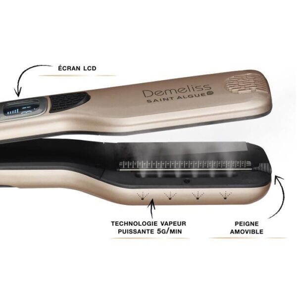 Buy with crypto SAINT-ALGUE titanium vapor straightener Demeliss Titanium-2