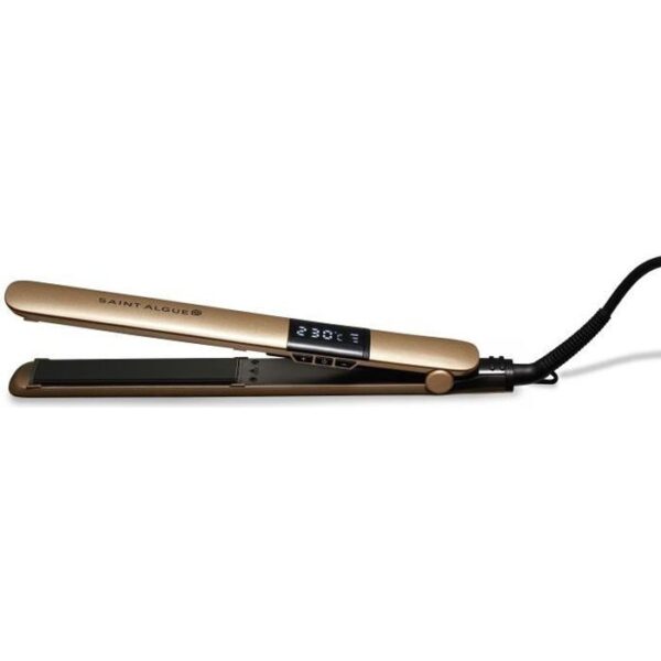 Buy with crypto SAINT ALGUE 3963 - Demeliss GOLD hair straightener - Ceramic coating - Ultra-thin floating plates - 150 to 230 ° C - Black / Gold-1