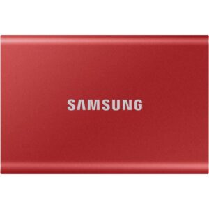 Buy with crypto SAMSUNG external SSD T7 USB type C color red 2 TB-1