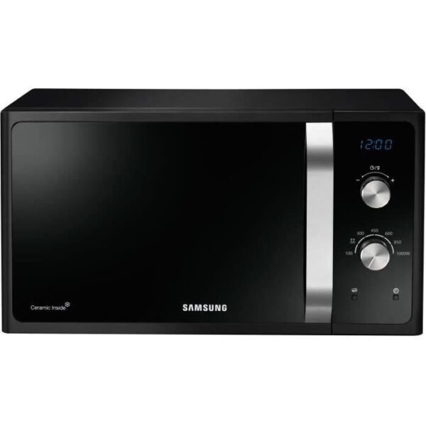 Buy with crypto SAMSUNG SOLO microwave MS28F303EFK - Black - 35.7 cm x 35.7 cm x 25.5 cm - 28 L-1