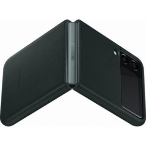 Buy with crypto SAMSUNG Z Flip3 Leather Case - Green-1