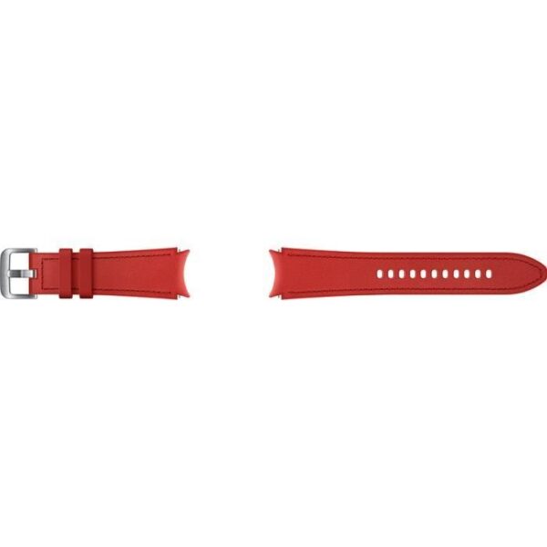 Buy with crypto Galaxy Watch4 / Watch5 leather 130mm red bracelet-2