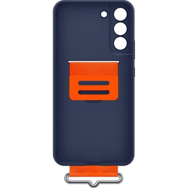 Buy with crypto Silicone Case with G Strap S22+ Navy Blue-1