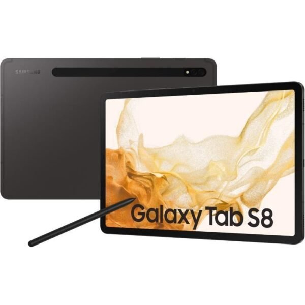 Buy with crypto Touchscreen tablet - SAMSUNG - Galaxy Tab S8 - 11 - RAM 8GB - 128GB - Anthracite - 5G - S Pen included-1