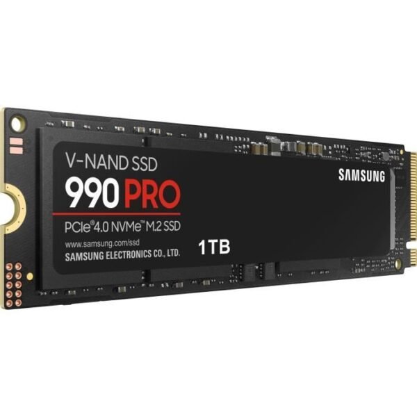 Buy with crypto Samsung 990 PRO - SSD hard drive - 1 TB - PCIEGEN4.0 X4 - NVME2.0 - M.2 2280-1