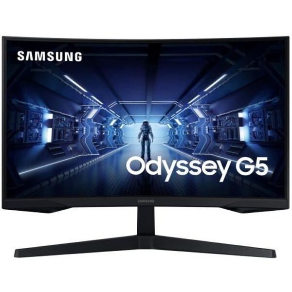 Buy with crypto Curved gaming pc screen - Samsung - Odyssey G5 - G55T C27G55TQBU - 27 '' WQHD - VA - 1 ms - 144Hz - HDMI / DisplayPort - AMD Freesync-1