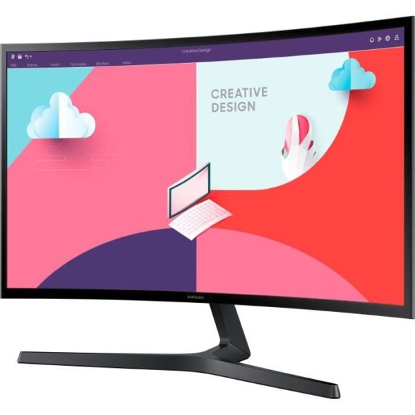 Buy with crypto Curved PC screen - Samsung S24C366EAU - 24 FHD - VA slab - 4 ms - 75Hz - HDMI / VGA - AMD FREESYNC-2