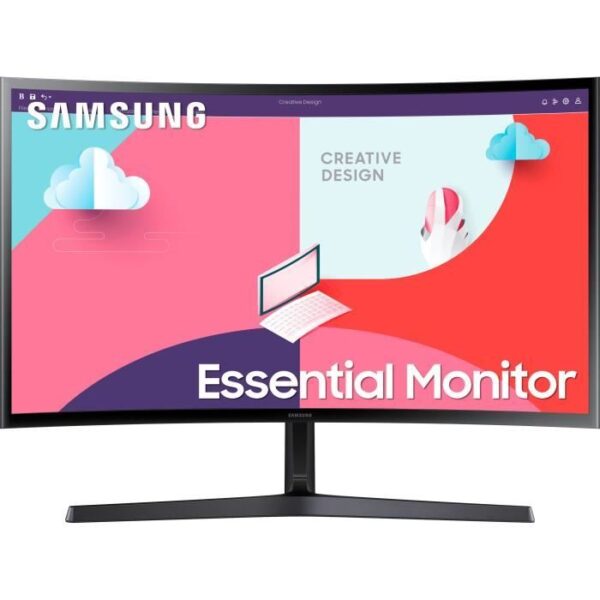 Buy with crypto Curved PC screen - Samsung S24C366EAU - 24 FHD - VA slab - 4 ms - 75Hz - HDMI / VGA - AMD FREESYNC-5