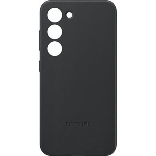 Buy with crypto Samsung Galaxy S23 black leather shell-1