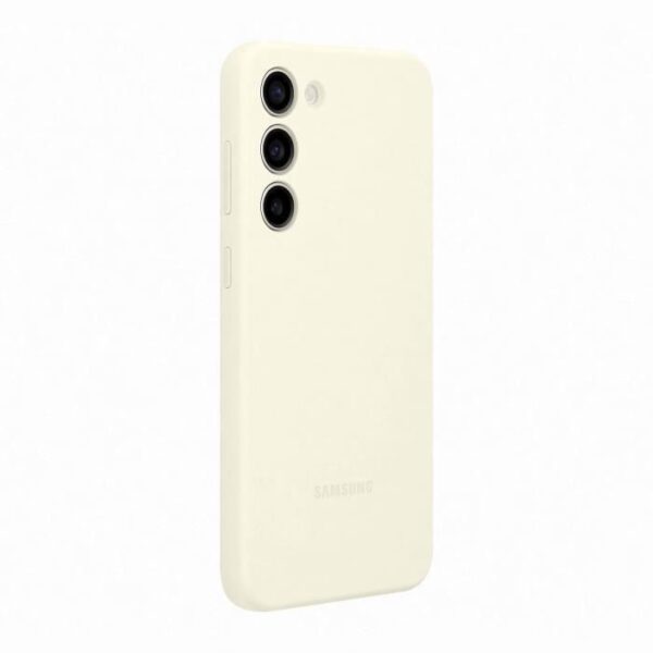 Buy with crypto Samsung S23+ cream silicone shell-4