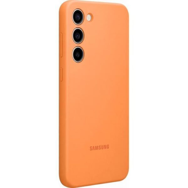 Buy with crypto Samsung silicone shell Galaxy S23+ orange-3