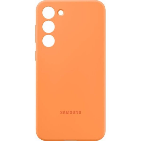 Buy with crypto Samsung silicone shell Galaxy S23+ orange-1