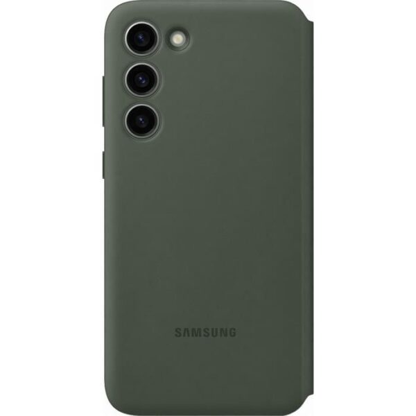 Buy with crypto Samsung Smart View case with Galaxy S23+ Khaki card holder-2