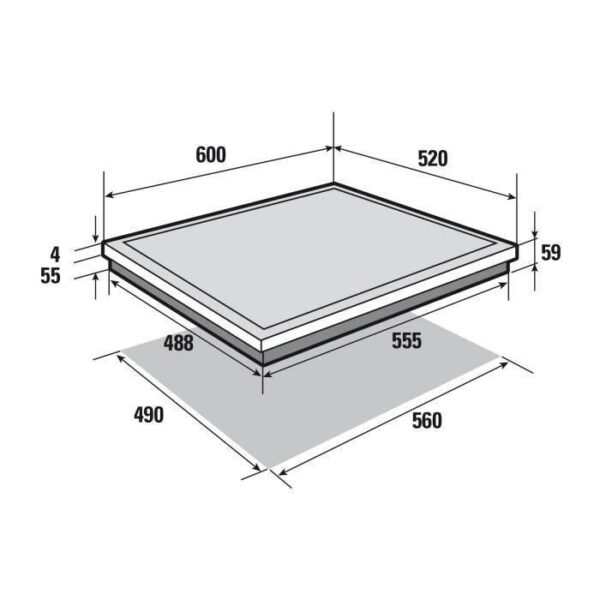 Buy with crypto Sauter induction hob - 4 fireplaces - L60 x P51cm - SPI4664B - 7200W - Glass Reception - Black-5