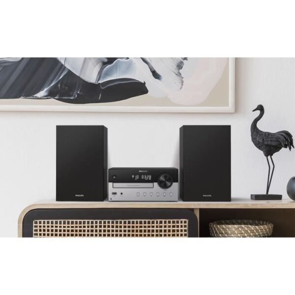 Buy with crypto PHILIPS TAM4205 - Micro Hi-fi 60W - Bluetooth - CD / MP3 / USB / FM - Audio input - Bass Reflex speakers-4