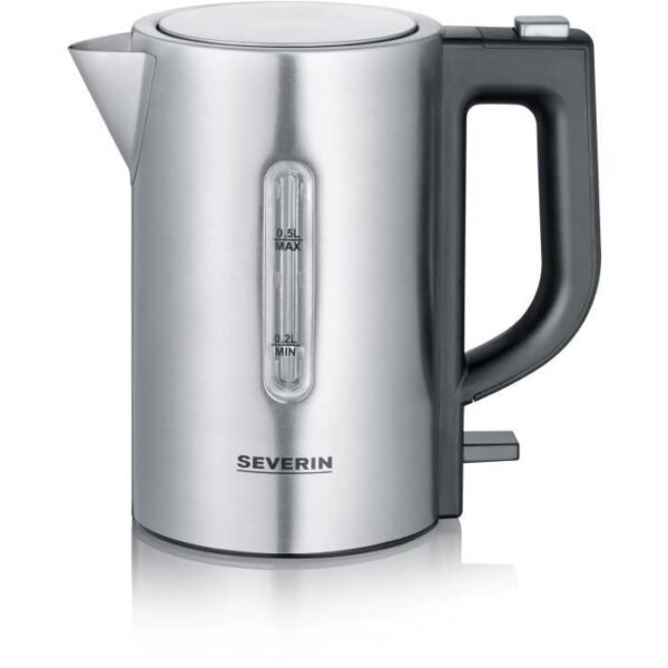 Buy with crypto Severin WK3647 Kit Travel kettle - 0.5 L - 1100 W - Stainless steel and black-1