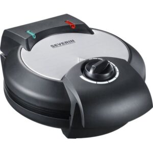 Buy with crypto SEVERIN WA2103 Space-saving waffle iron 5 parts - original heart shape - adjustable thermostat - non-stick coating - black / stainless steel-1