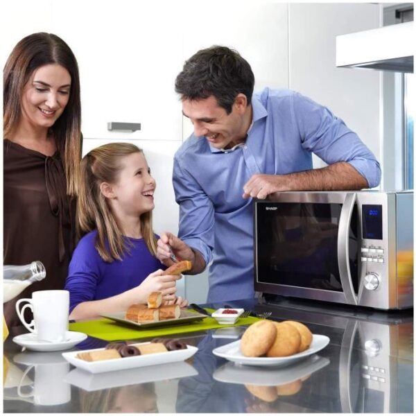 Buy with crypto Sharp R -922Stwe - Grill Stainless steel microwave - 32 L - 1000 W - Grill 1100 W - Four 2500 W - Free installation-5