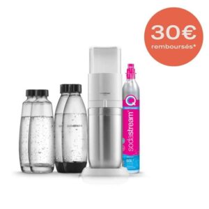 Buy with crypto Sodastream Duobicb - White Duo Machine Pack 4 bottles (2 Duo Caraves + 2 Fuse LV) + 1 CQC exchange cylinder-1