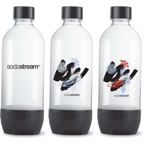 Buy with crypto SODASTREAM Gazedification bottle Pet 1 L Color Bubbles - Lot of 3-1