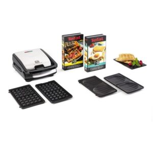 Buy with crypto TEFAL SW853D12 Snack Collection Multifunctional Waffle Iron - Stainless Steel-1