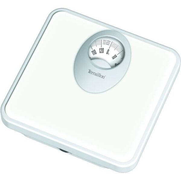 Buy with crypto Mechanical pester - Terraillon - T61 White - Capacity 120 kg - Metal tray-1