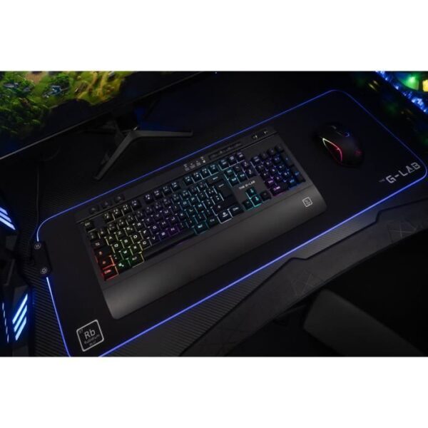 Buy with crypto Wireless gaming keyboard - Membrane keys - AXS KEYZ-TITANIUM - Wrist rest and volume wheel - RGB backlighting + 5 effects-5