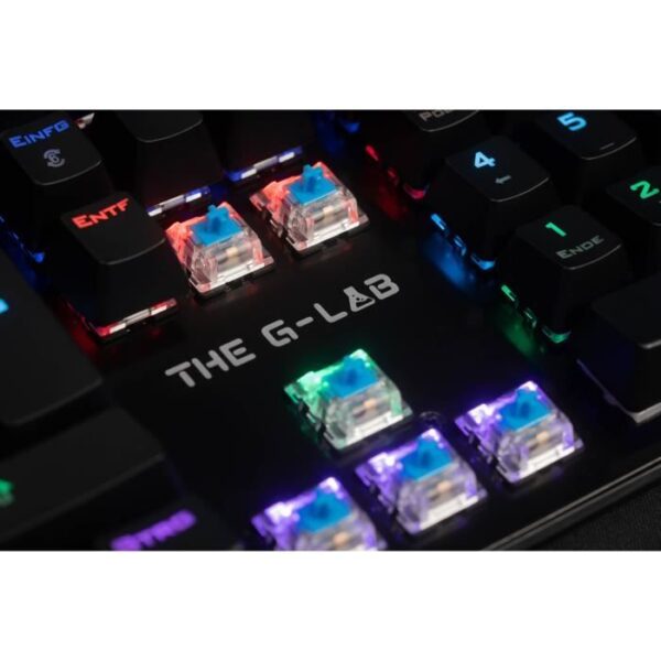 Buy with crypto THE G-LAB Mechanical keyboard - Swicth blue Ultras Reactive - 16 backlight effects - Compatible on PC - PS4 - PS5 - Xbox-4