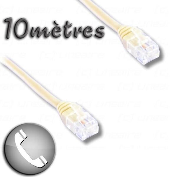 Buy with crypto ADSL RJ11 male / RJ11 male cable 10m-1