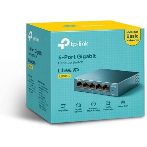 Buy with crypto TP-Link LS105G 5 port Ethernet switch 10/100/1000 Mbps-5