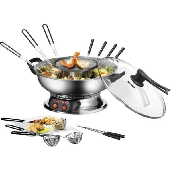 Buy with crypto UNOLD UN.48746 Chinese fondue device - stainless steel-1