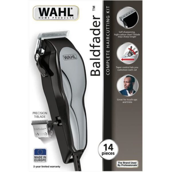 Buy with crypto WAHL 20107.0460 Baldfader hair clipper - Corded trimmer - Taper function - Auto sharpening - 45mm blade width-3