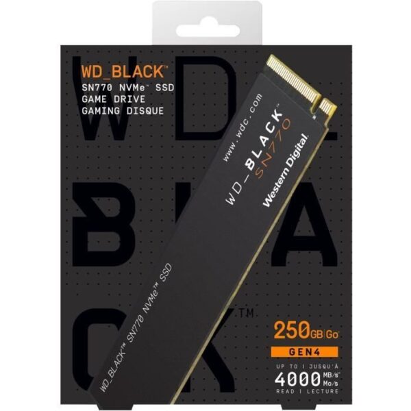 Buy with crypto Internal SSD - SN770 NVMe - WD_BLACK - 250 GB - M.2 2280 - WDS250G3X0E-4