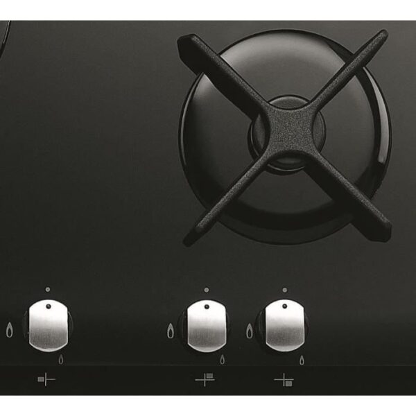 Buy with crypto WHIRLPOOL AKT404NB Gas Cooktop - 3 burners - 6350W - L59 x D51cm - Tempered glass coating - Black-3