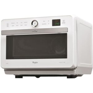 Buy with crypto Whirlpool JT469WH - Chef's jet microwave - 33 L - 6th SENSE COMBI CRISP Steam - Stainless steel cavity - turntable 36 cm - White-1