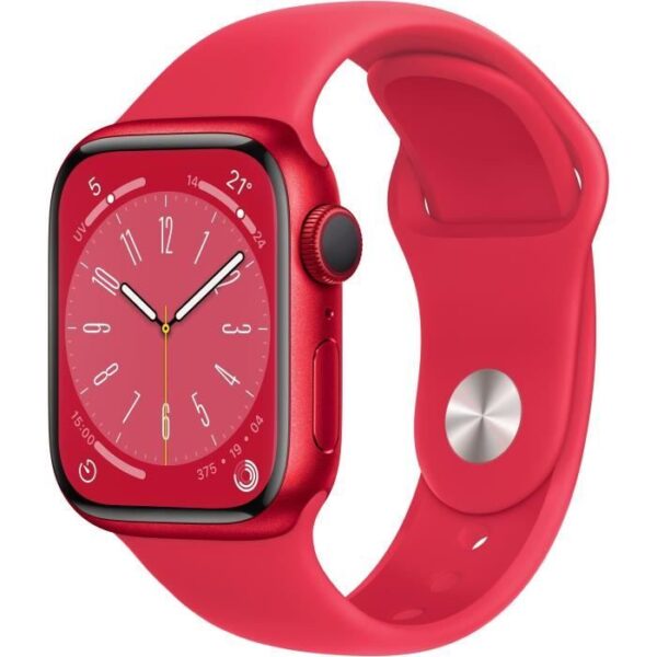 Buy with crypto Apple Watch Series 8 GPS - 41mm - Red Aluminum Red Box - Bracelet (Product) Red Sport Band - Regular-1