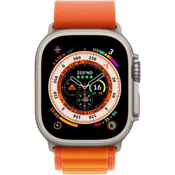 Buy with crypto Apple Watch Ultra GPS + Cellular - 49mm - Titanium - Alpine Loop Alpine Bracelet - Small-2