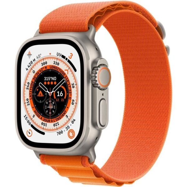 Buy with crypto Apple Watch Ultra GPS + Cellular - 49mm - Titanium - Alpine Loop Alpine Bracelet - Small-1