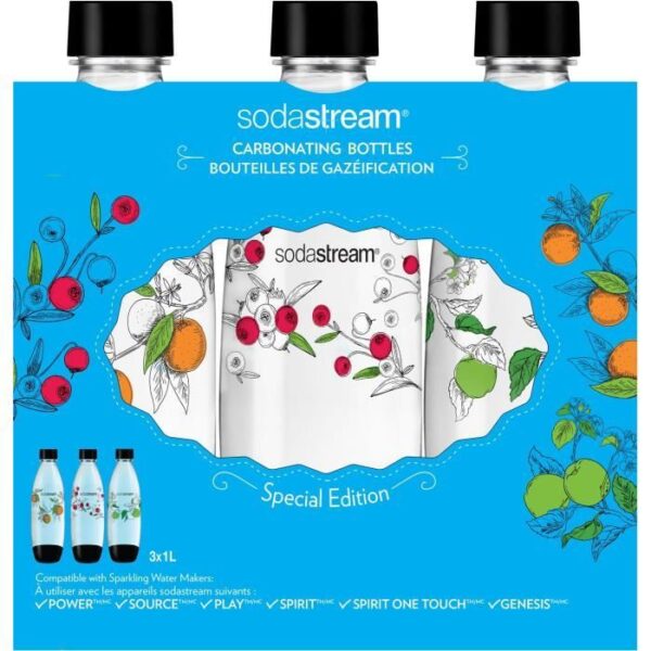 Buy with crypto SODASTREAM Pack of 3 bottles of gasification big model Winter flower-2